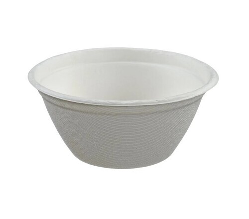 Bagasse Disposable Bowl - Biodegradable, 180ml Round White Party and Event Supply | Eco-Friendly Material for Disposable Use