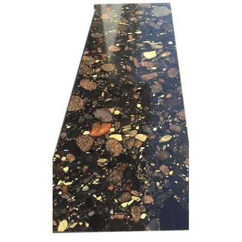 Black Designer Granite Slab - Durable Scratch Resistant | Polished Finish Ideal for Flooring Elegant Black Color