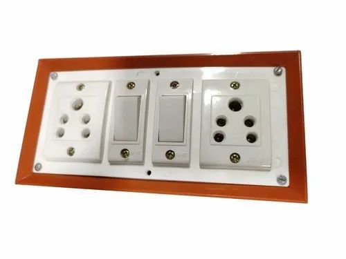 Electrical Switch Board - 10Amp, Shock-Proof White Square Design | IP55 Protection, Stylish Look, Rigorous Quality, 1-Year Warranty