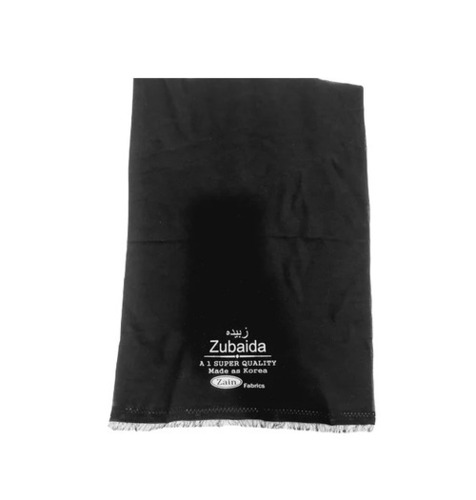 Zubaida Abaya Fabric - Polyester, (As Per Customer Requirement) Black, 200-250 GSM | Washable, Colourfastness, Stain & Wrinkle Resistant, Tear-Resistant, Quick Dry
