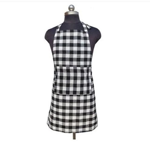 Kitchen Waterproof Apron - Polyester Material, FREE Size, Checked Design, Multi Color | Ideal for Everyday Kitchen Use