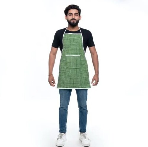 Waterproof Multiuse Apron - Poly Cotton 20x20 cm Checked Design | Free Size Non-Disposable Ideal for Kitchen Use