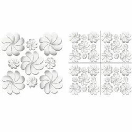 White Flower Polished Vitrified Tiles