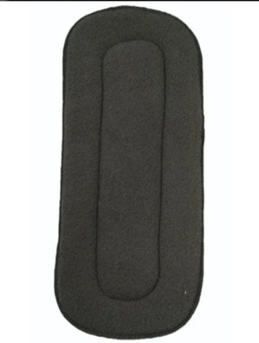 Baby Cotton Insert Pad - Cotton, Size M, Black | Reusable Cloth Diaper with Plain Pattern for Newly Borns