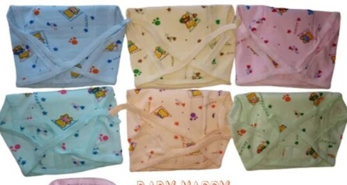 Baby Nappy With Absorbing Pad - Cotton Material, All Size, Multi Color | Designed for 3 to 12 Months, Soft and Comfortable Cloth Diaper