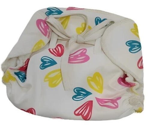 Baby White Cotton Nappies - Cotton Material, All Size, White Color, Printed Pattern | Reusable Design, Hand Wash Care