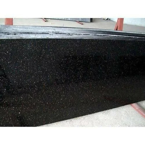 Black Galaxy Granite Slab - Polished Finish Scratch Resistant Durable for Flooring and More