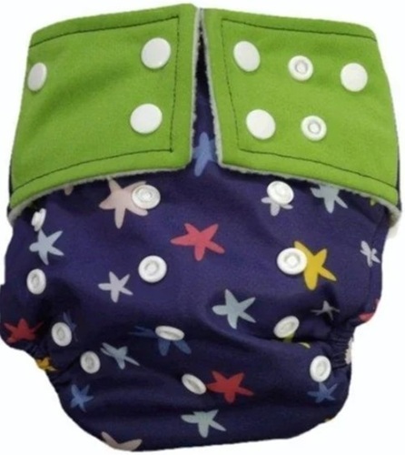 Blue Diaper Pant - Cotton Reusable Cloth Diaper for 10 Months | Printed Design Multi-Color Soft and Comfortable for Everyday Use