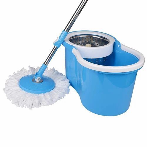 Easy Mop Bucket - Premium Quality Microfiber Mop Head, Stainless Steel Rod, 20x20x10 Dimensions, Ideal for Floor Cleaning