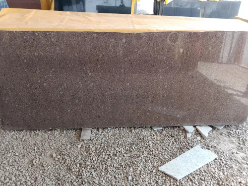 K Tize Granite Slab - Polished Brown Slab | Durable, Scratch Resistant, Perfect for Flooring and More