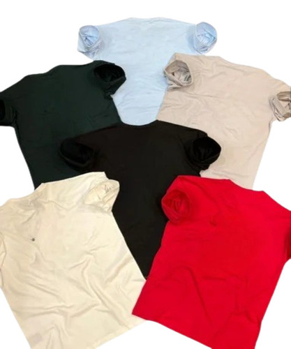 Mens Cotton Casual Wear Round Neck Half Sleeve T-Shirt - Regular Fit Soft Fabric Plain Design