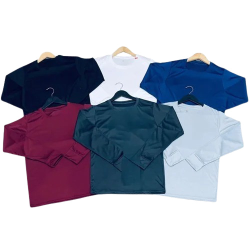 Mens Full Sleeves Plain T-Shirt