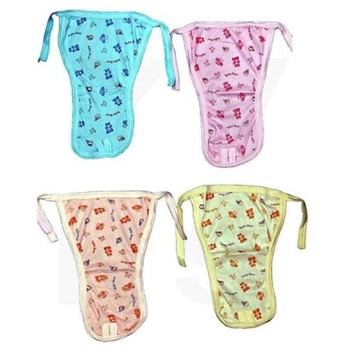 Newborn Cotton Baby Nappies - Hosiery Cotton Material, Printed Pink Design | Unisex Casual Wear for Newborns in Multi Colors