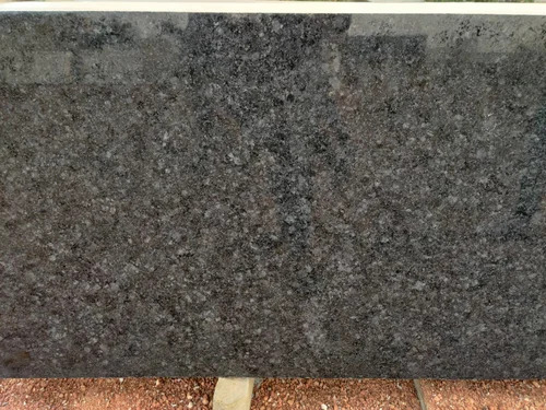 R Black Granite Slab - Polished Fish Black Granite, Scratch Resistant, Durable for Flooring Applications