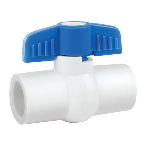 Upvc Ball Valves - Plastic Material White Color Very Good Quality | Fine Finish Optimum Durability High Strength