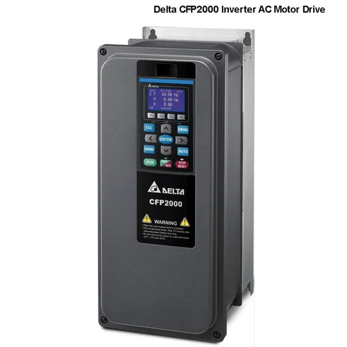 CFP2000 Digital Inverter AC Motor Drive - 0.75 kW Rated Output, 2 kVA Light Duty Capacity, Black | 97% Efficiency, IP55 Protection, 120% Overload Tolerance
