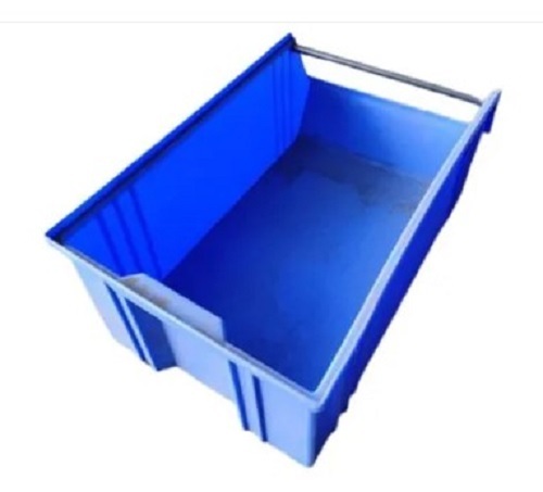 FPO Plastic Storage Bin - Plastic Material, Various Sizes, Blue Color | Crack-Resistant, Lightweight, Easy to Carry, New Only