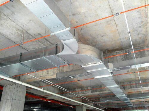 Galvanized Iron Hvac Ducting - Color: Silver