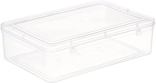 Plastic Storage Boxes - Superior Quality, Rectangular Design, Transparent, Lightweight, Water, Crack, and Leak Resistance, Portable Use