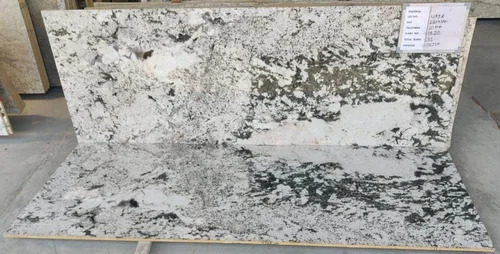 Alaska White Granite - Polished Slabs, Scratch Resistant , Durable for Flooring and Surface Applications