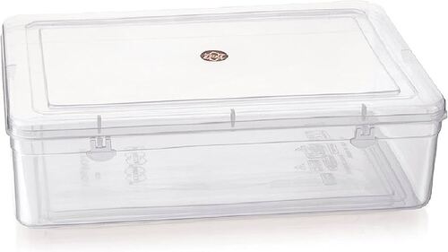 Plastic Box - Superior Quality Lightweight Portable Rectangular Design Transparent PP Material for Easy Storage | Water Crack Leak Resistant