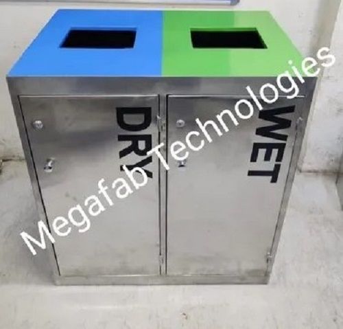 SS Square Duo Dustbin