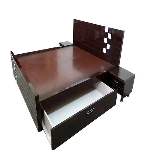 wooden bed 