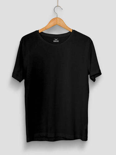 Black Plain T Shirt - Age Group: 22