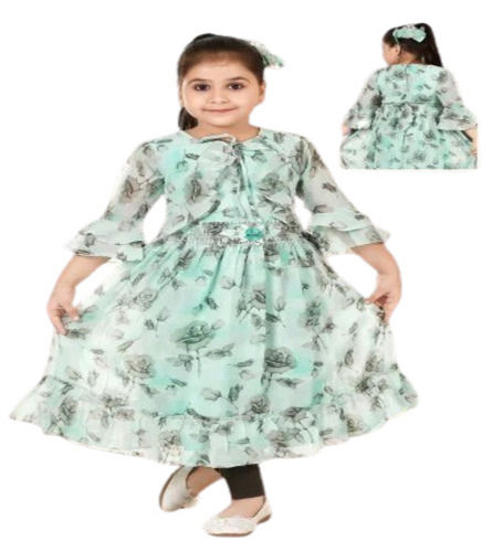 Girls Printed Gown