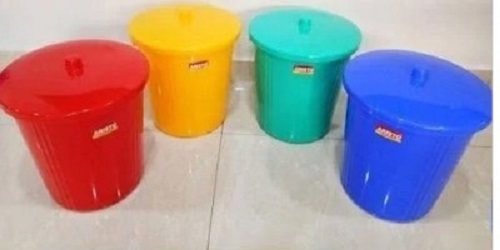 Hdpe Plastic Dustbin With Lid - Crack Resistant Material, Various Sizes Available, Multiple Color Options | Pocket Friendly Rates, Tested On Quality Standards, New Only