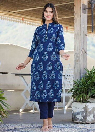 Heavenly Printed Cotton Party Wear Kurti