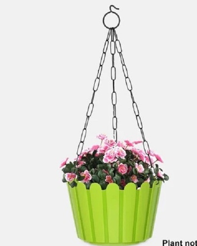 Plastic Hanging Planter - Plastic Material, Glossy Finish, Various Colors Available | Timely Delivery, Accurate Dimensions, Quality Tested