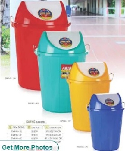 Plastic Swing Waste Bin - Crack Resistant Plastic, Spacious Design, Easy to Clean | Various Sizes & Colors, Quality Tested for Durability