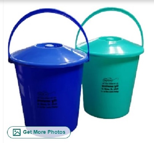 Plastic Trash Bin With Lid - Plastic Material, Various Sizes Available, Various Colors Available | Crack Resistant, Quality Tested, Timely Delivery