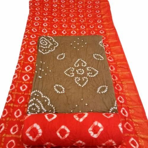 Printed Bandhani Suit Material - Premium Quality Cotton Blend , Multicolor Design for Comfortable Casual Wear