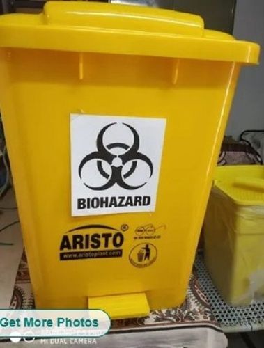 Yellow Plastic Bio Medical Waste Bin