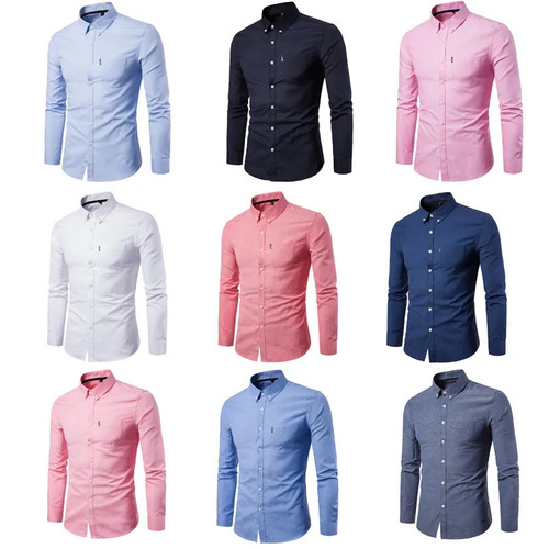 Casual Shirts - Canvas Material Available in Many Different Colors (S M L XL XXL) | Classic Collar Full Sleeves Anti-Wrinkle Breathable Quick Dry