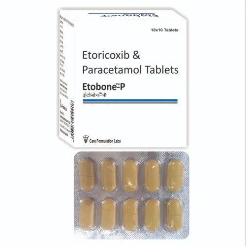 एटोरिकॉक्सिब और पैरासिटामोल की गोलियाँ