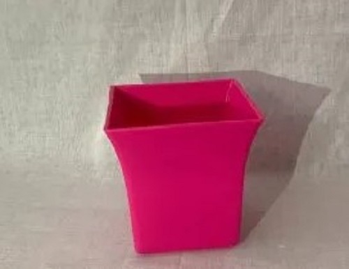 Plain Pink Plastic Planter - Lightweight, Glossy Finish | Various Colors, Easy to Clean, Crack Resistant Material, Ideal for Planting