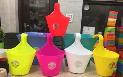 Plastic Railing Hook Pot - Lightweight Plastic Various Colors Available | Glossy Finish Easy to Clean Ideal for Planting