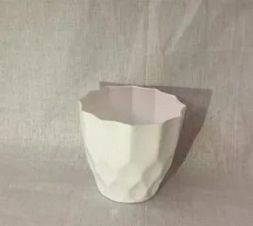 White Round Plastic Planter