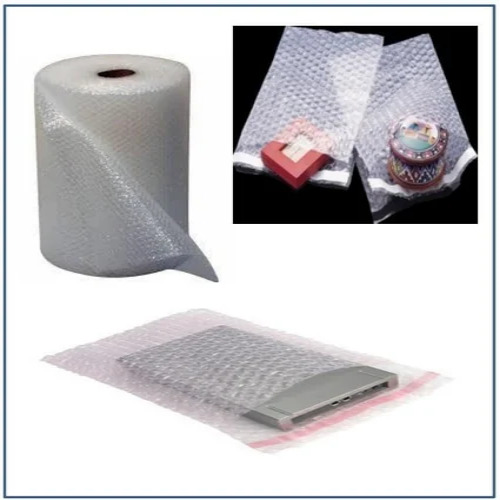 Bubble Bags - Plastic Material, Multisize, Transparent White Color, 1.5-2mm Thickness | Suitable for Various Packing Needs, Cotton String Style