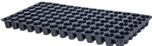 Hips 98 Cavity Seedling Tray - Plastic Material, 1.5mm Thick, Black Color, 30mm Cell Depth | Ideal for Plant Seedling Growth