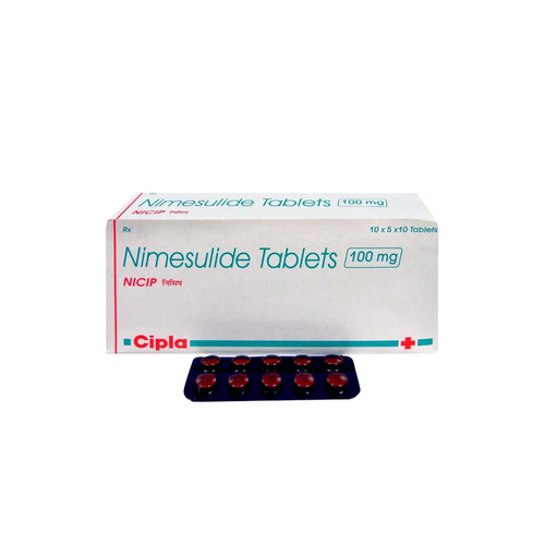 Nimesulide Tablets - 100mg for Acute Pain Relief | Blister Pack, Suitable for Dysmenorrhea and Osteoarthritic Pain, Easy to Take with Warm Water