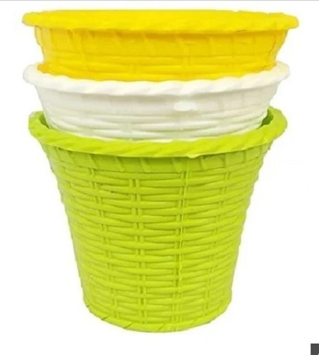 Plastic Pot - Crack Resistant Plastic Material, Glossy Finish, Available in Various Colors for Planting