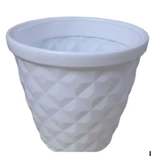 White Plastic Garden Pot