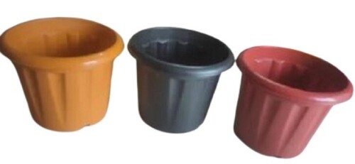 Plastic Flower Pot - 14 Inch Lightweight Design | Easy to Clean, Glossy Finish, Available in Various Colors
