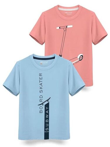 Boys T-Shirt - Cotton Size: M/L/XL Color: Various | Lightweight Breathable Regular Fit Fade & Wrinkle Resistant Casual Wear