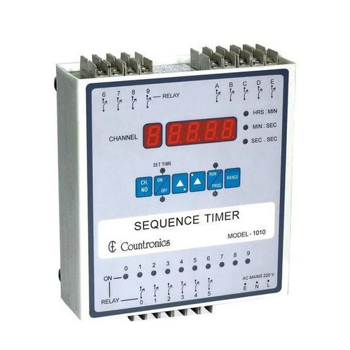 Digital Sequence Timer - Wall Mounting, Digital Display For Industrial Use | Reliable, Efficient, Cost-effective, White Color