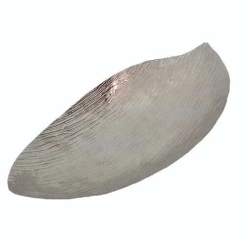Food Serving Aluminum Tray - 1500 ml Capacity, 15x7 Inch Oval Shape, Silver Finish, Polished, 7mm Thickness | Ideal for Holding and Serving Food